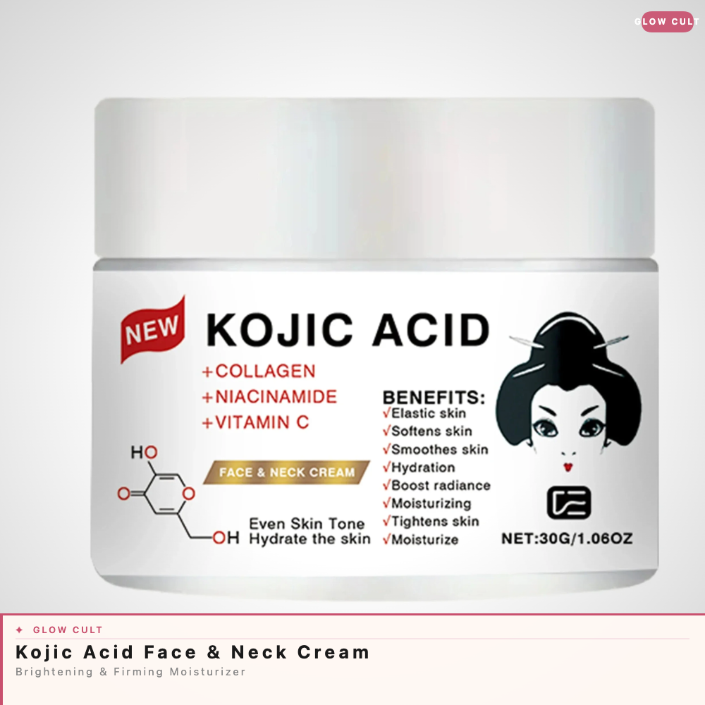 Kojic Acid Face & Neck Cream — Brightening & Firming Daily Moisturizer
